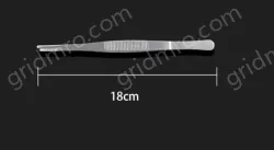 Stainless steel tweezers Straight round toe (thick) 18cm