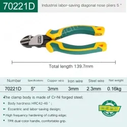 70221D/5" diagonal pliers labor-saving type
