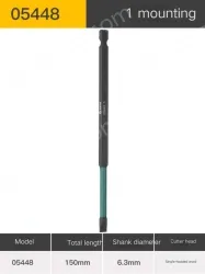 Single head, slotted 6mm, total length, 150mm-05448