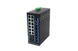 12-port 10/100/1000BASE-TX+12 SFP Managed Industrial PoE Switch